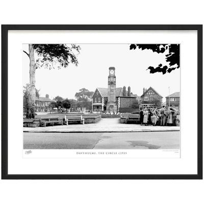 Davyhulme, The Circle C1955 by Francis Frith - Single Picture Frame Print