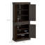 Garde-manger autoportant de 71 po avec 4 portes et 2 grandes armoires, armoire de rangement haute avec tiroir large pour la salle à manger, café