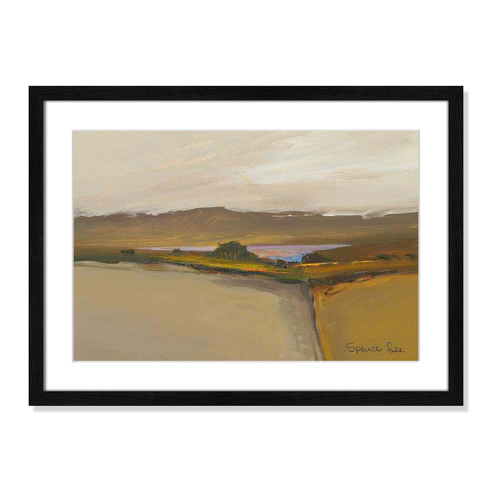 Heaven and Earth IV Print, Black Framed, 17" H x 23" W x 0.75" D