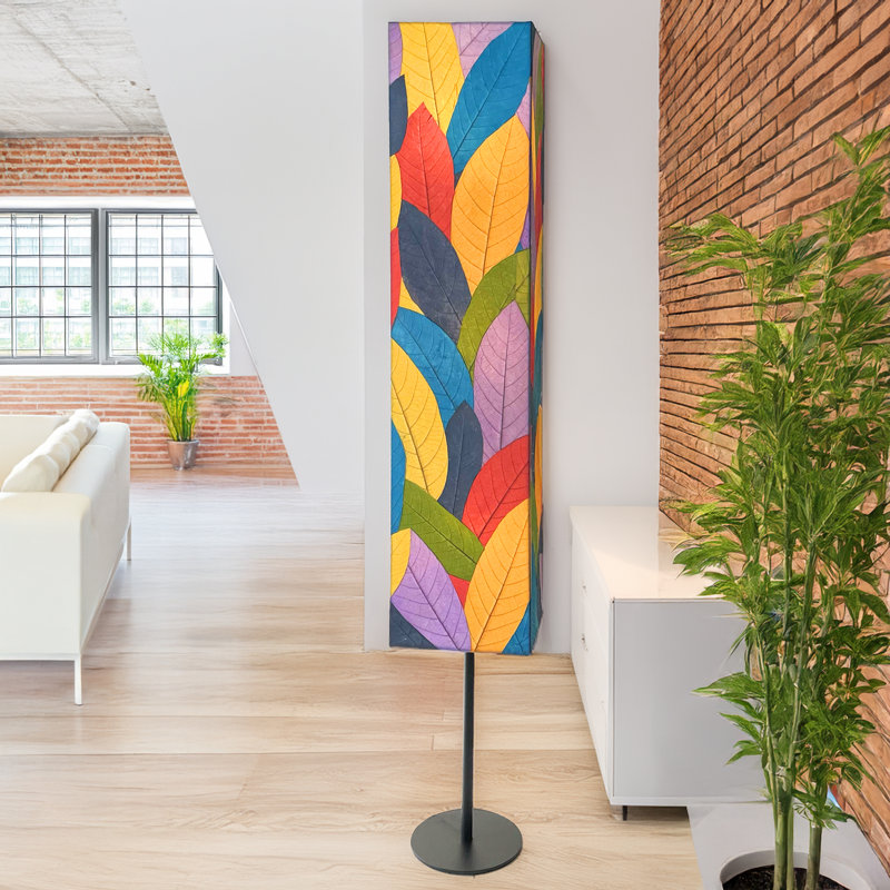 72'' Black Column Floor Lamp