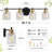 4-Light Hammered Glass Vanity Light