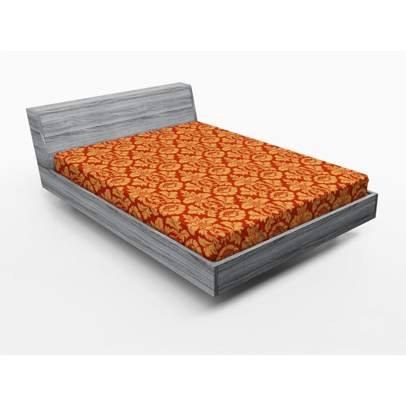 Microfiber Floral Fitted Sheet, Full Fitted Sheet