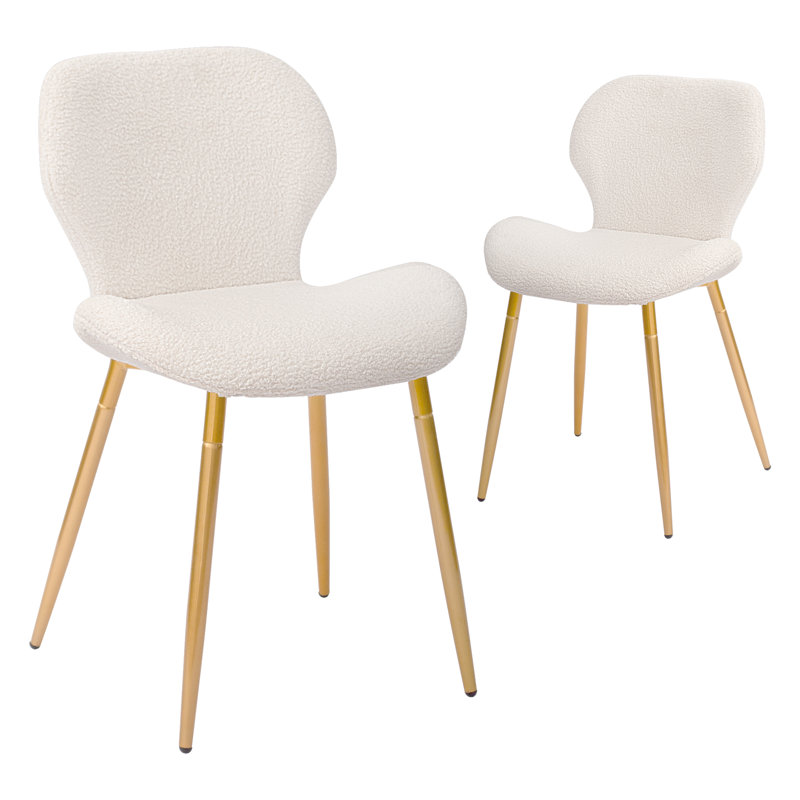 Chaise d'appoint en velours blanc Lavel