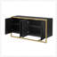 Buffet moderne en placage d'acajou avec pieds en métal uniques, convenant à un bureau, un vestibule, un couloir, un salon, un vestibule