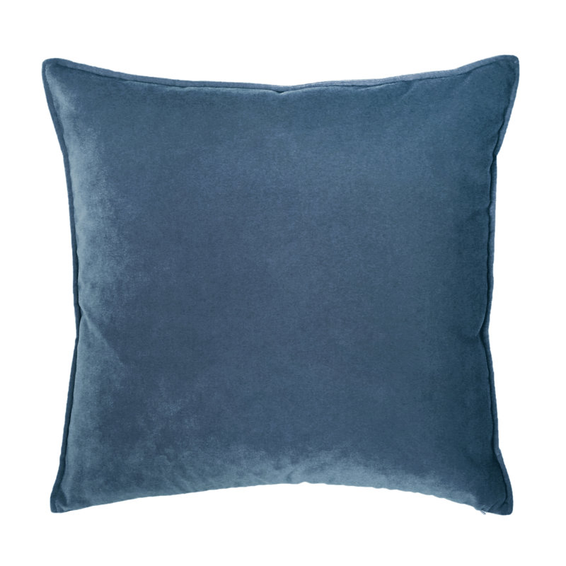 Franklin Washable Velvet Square Pillow Cover & Insert , Harbor, 22"H x 22"W