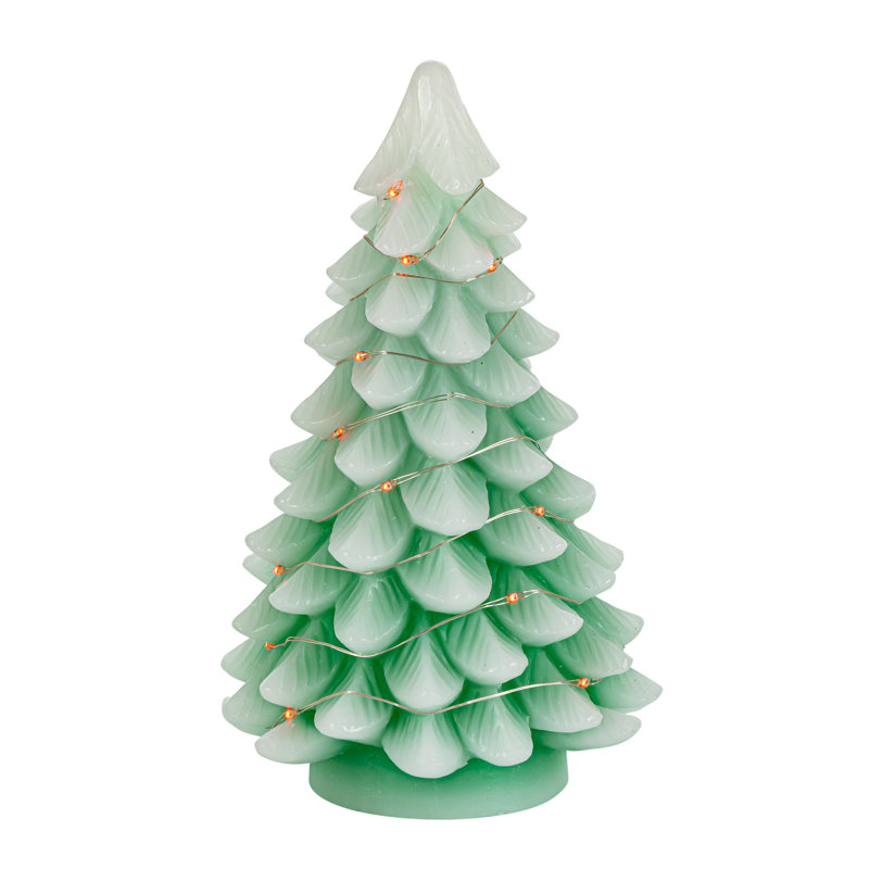 Wax Color Changing Led Christmas Tree, Green