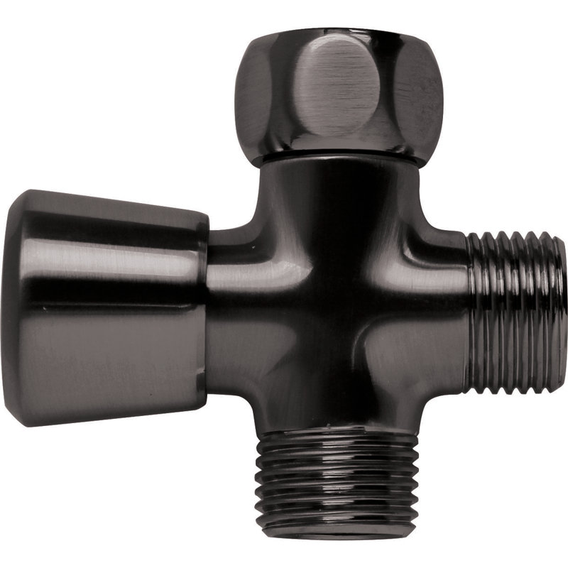 Versatile Shower Arm Diverter Valve, Matte Black