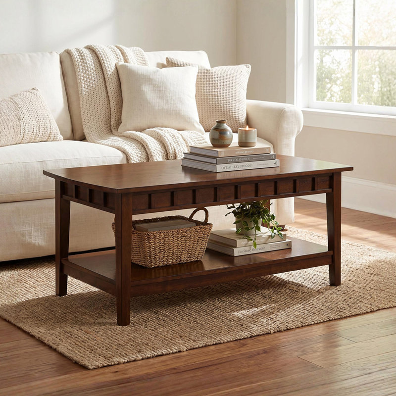 Table basse avec tablette Bolander, Espresso