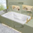 60 In. X 36 In. Rectangular Drop-In Soaking Bathtub Acrylic Bathroom Soaking Reversable Bath Tub With Handrail And Headrest In White