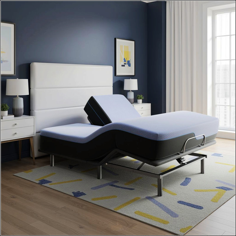Matelas hybride en mousse à mémoire de forme 12 po et base réglable