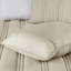 Courtepointe très grande / très grande gaze naturelle - 3 pièces avec rembourrage doux et taies décoratives, matelassage en forme de canal, style froissé, étiquette de peau avec motif, facile à nettoyer-120252389-120252386