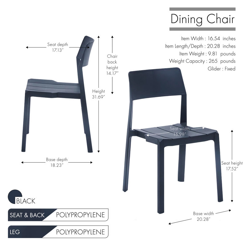 Seaford Dining Chair, Black