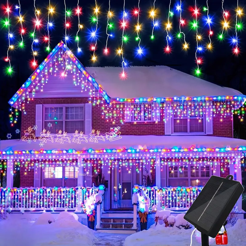 LED Solar Powered Cord String Light, 800 Lamps - 20 Metre Long