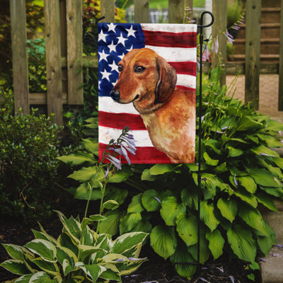 2 côtés en polyester de 2 côtés american drapeau de jardin