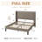 Candler Velvet Upholstered Platform Bed with Wingback Headboard and Wooden Slats-2142480746-2103532815