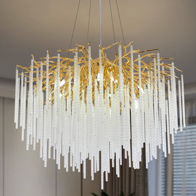 Icicle Modern Crystal Tree Branch Chandelier
