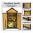 Outdoor Storage Cabinet Weatherproof Wood Storage Shed With Waterproof Roof Lockable Doors Removable Shelves Foldable Table Hooks 69 Inches Garden Tool Shed For Yard And Patio