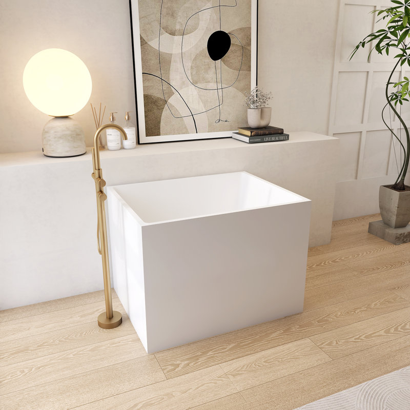 Baignoire en acrylique 35,43 po, Baignoire de trempage autoportante