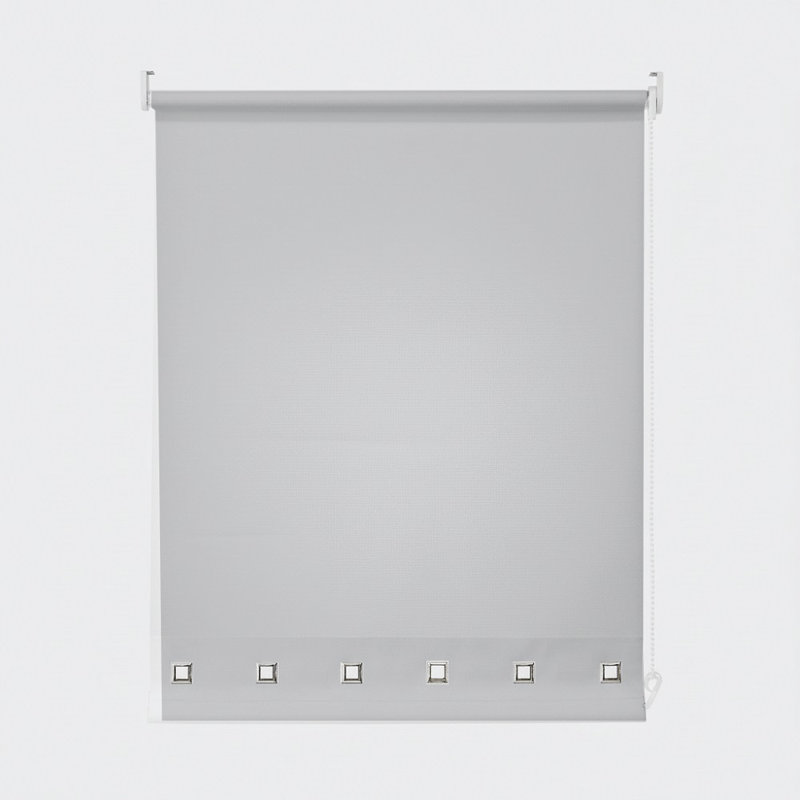 Semi Sheer Roller Blind, Light Grey, 210 cm L x 180 cm W