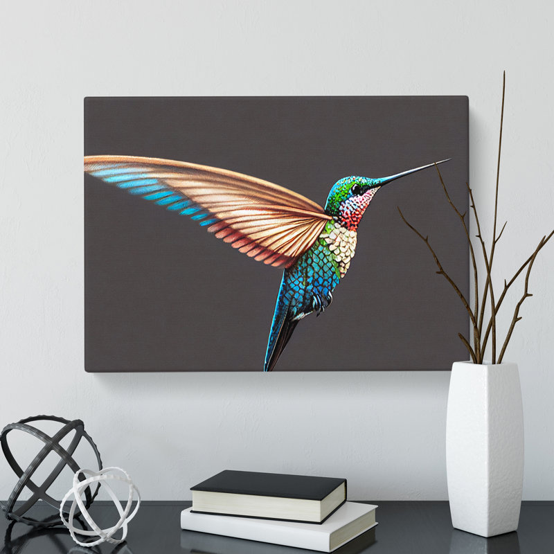 Seductive Hummingbird - Wrapped Canvas Print, 35cm H x 50cm W x 3cm D