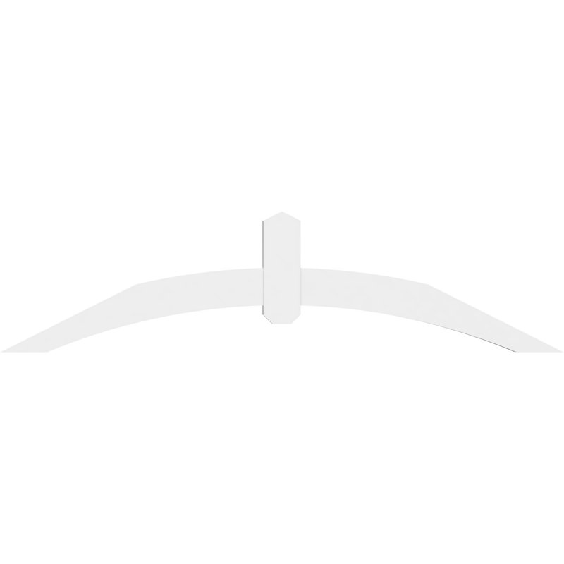 Archdale Architectural Grade PVC Gable Bracket, 15" H x 60" W (Pitch: 6/12), 2" D x 4" F