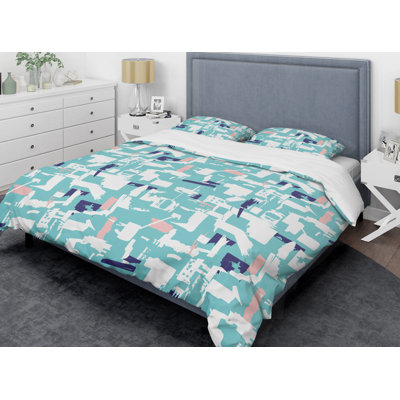  Ensemble de housse de couette rétro Mid-Century