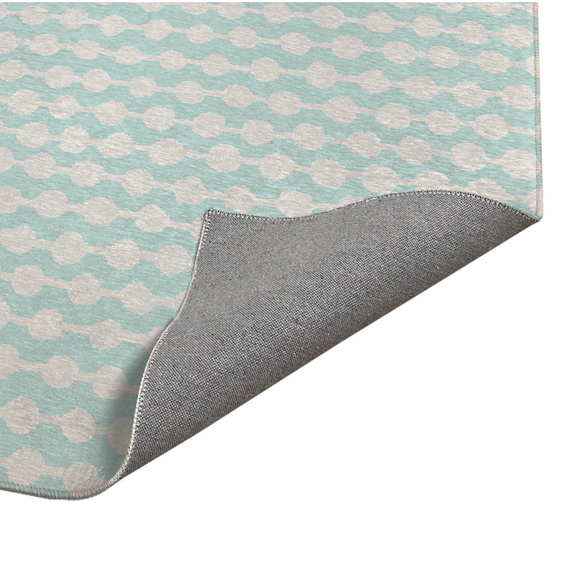 Tapis de bureau léger à pois, L 3 pi x L 2 pi, Bleu clair