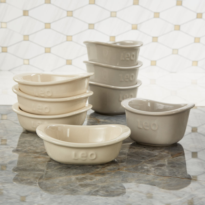 BergHOFF Leo Balance 8Pc Ceramic Square Ramekin Set