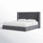 Leesburg King Hydraulic Lift Storage Bed, Upholstered Wingback Bed with Channel Tufted Headboard, Gray-1199468024-1199468025