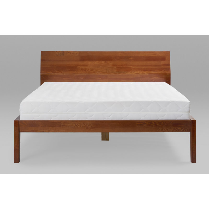 Jovanni Solid Wood Bed, Walnut, European Double (140 x 200 cm)