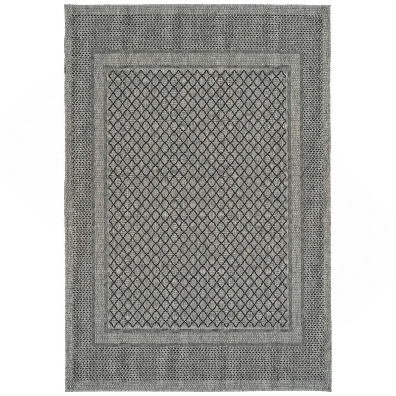 Tapis rectangulaire moderne, transitionnel, géométrique, du Sud-Ouest, texturé, Rectangle 4pi x 6 pi