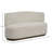 Allie Upholstered Dining Bench, Cocoa w/ Ivory Fabric