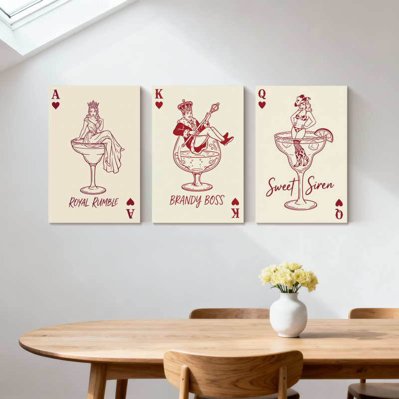 Ensemble de 3 impressions sur toile Royal Rumble Brandy Boss Sweet Siren, H 30 po x l 60 po