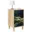 36cm W Engineered Wood Bedside Table