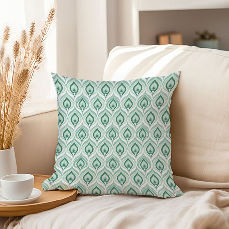 Abstract Mint III Patterns Modern, 16"H x 16"W