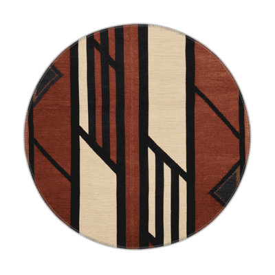 Turkish Brown Indoor and Outdoor Area Rug