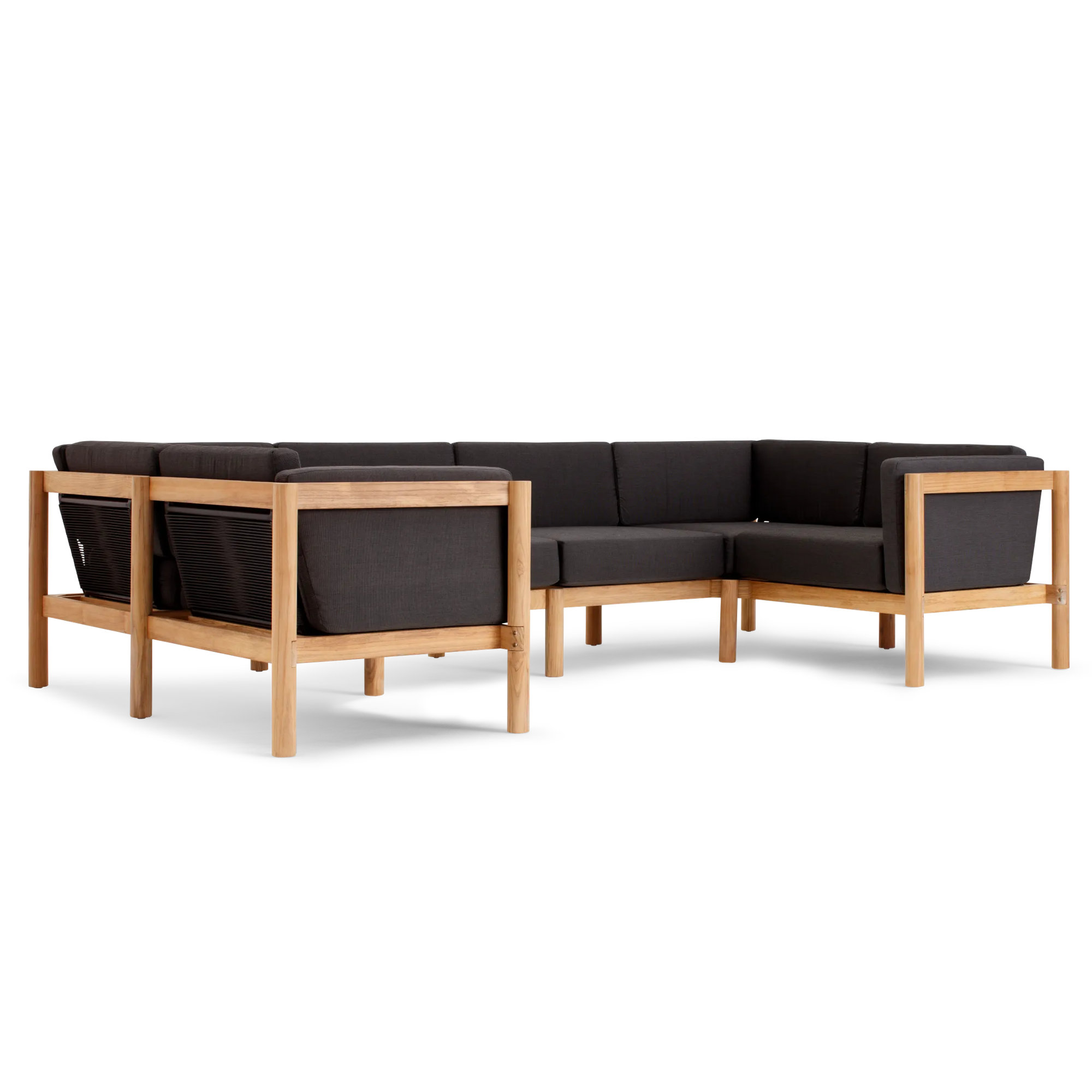 Haven 116'' Wide U-Shaped Patio Sectional with Sunbrella® Cushions, Sunbrella Coal