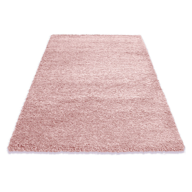Adavia Shaggy Pink Rug, Rectangle 80 x 150cm
