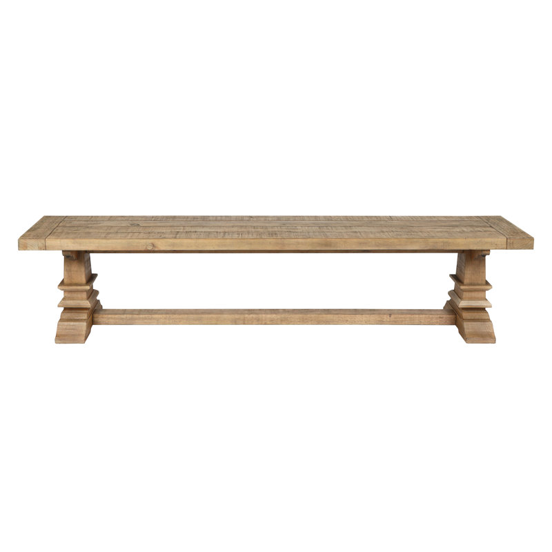 Allegra Reclaimed Pine Wood Dining Bench, 18"H x 82"W x 16"D