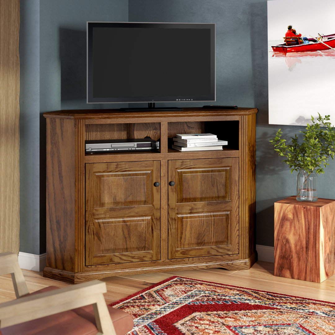 Rafeef Unfinished Corner TV Stand for TVs up to 65" Foundry Select 