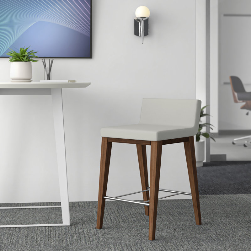 Harlowe Upholstered Counter Stool, Light Gray, Counter Stool (24" Seat Height)