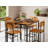 Kitchen Table and Chairs of 4 with Space-Saving Design-261734622-261734624