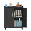 Armoire de rangement roulante en métal avec serrure et 2 clés