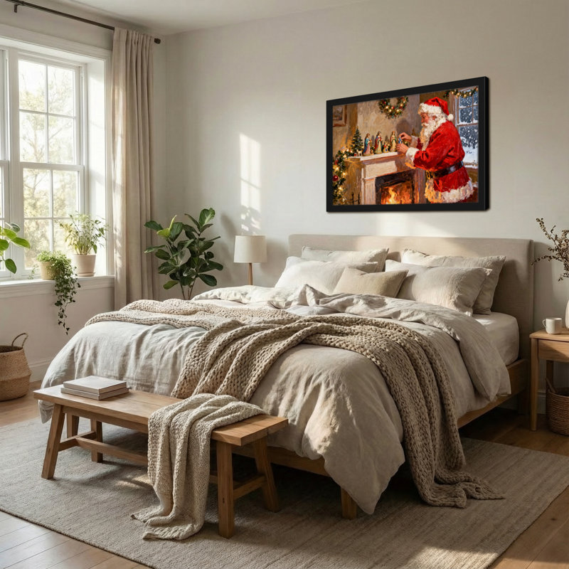 Décoration de Noël père Noël avec manteau de Noël