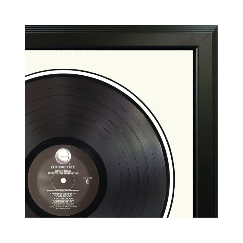  Guns N' Roses "Appetite for Destruction" Framed Record with White Mat, White