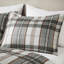 Édredon double / grand écossais, microfibre, 2 taies décoratives, coussins décoratifs, rembourrage de literie de style élégant, lavable à la machine