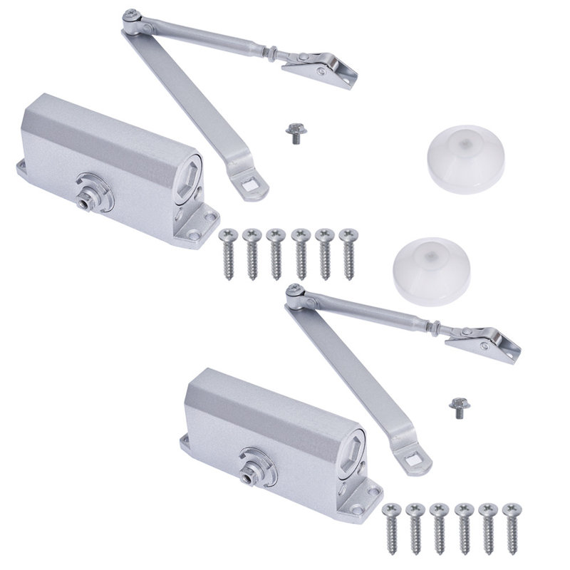 Ferme-portes en aluminium pour portes de 45 à 65 kg Findmall