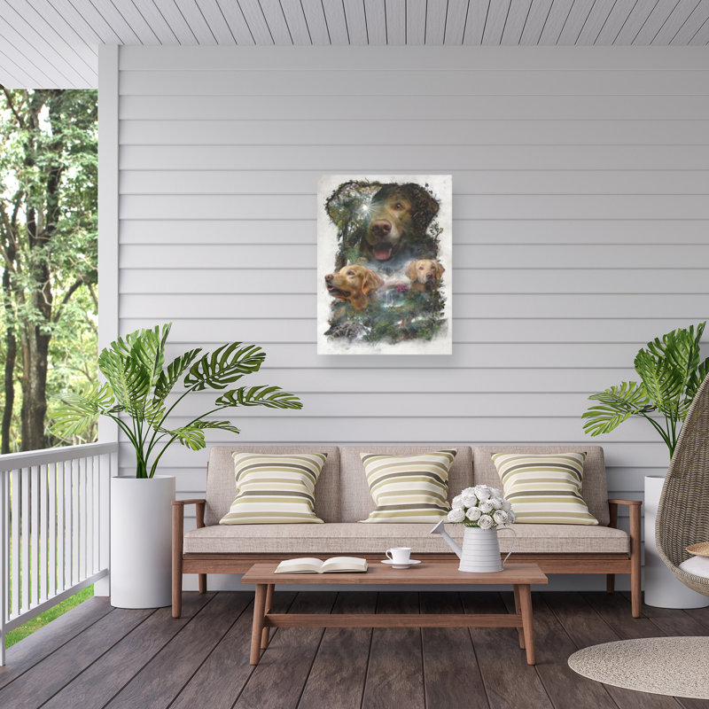 Toile d'extérieur Barrett Biggers Golden Retriever, H 35 po x l 47 po