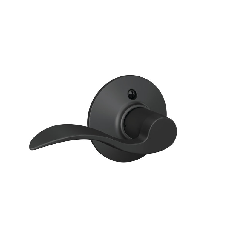 Accent Lever Hall and Closet Lock, Matte Black