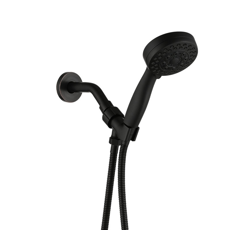 Handheld High Shower Head - 5 Spray Functions, Removable , Oil-Rubbed Bronze, With Hose Mode Spray, Easy Install, Abs
